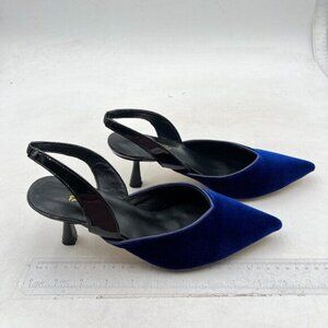 Women's Slingback Pumps Pointed Toe High Heels Shoes for Women Fashion Blue